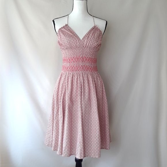 Hot Kiss Dresses & Skirts - Hot Kiss Pink Floral Print Halter Sun Dress, NWOT